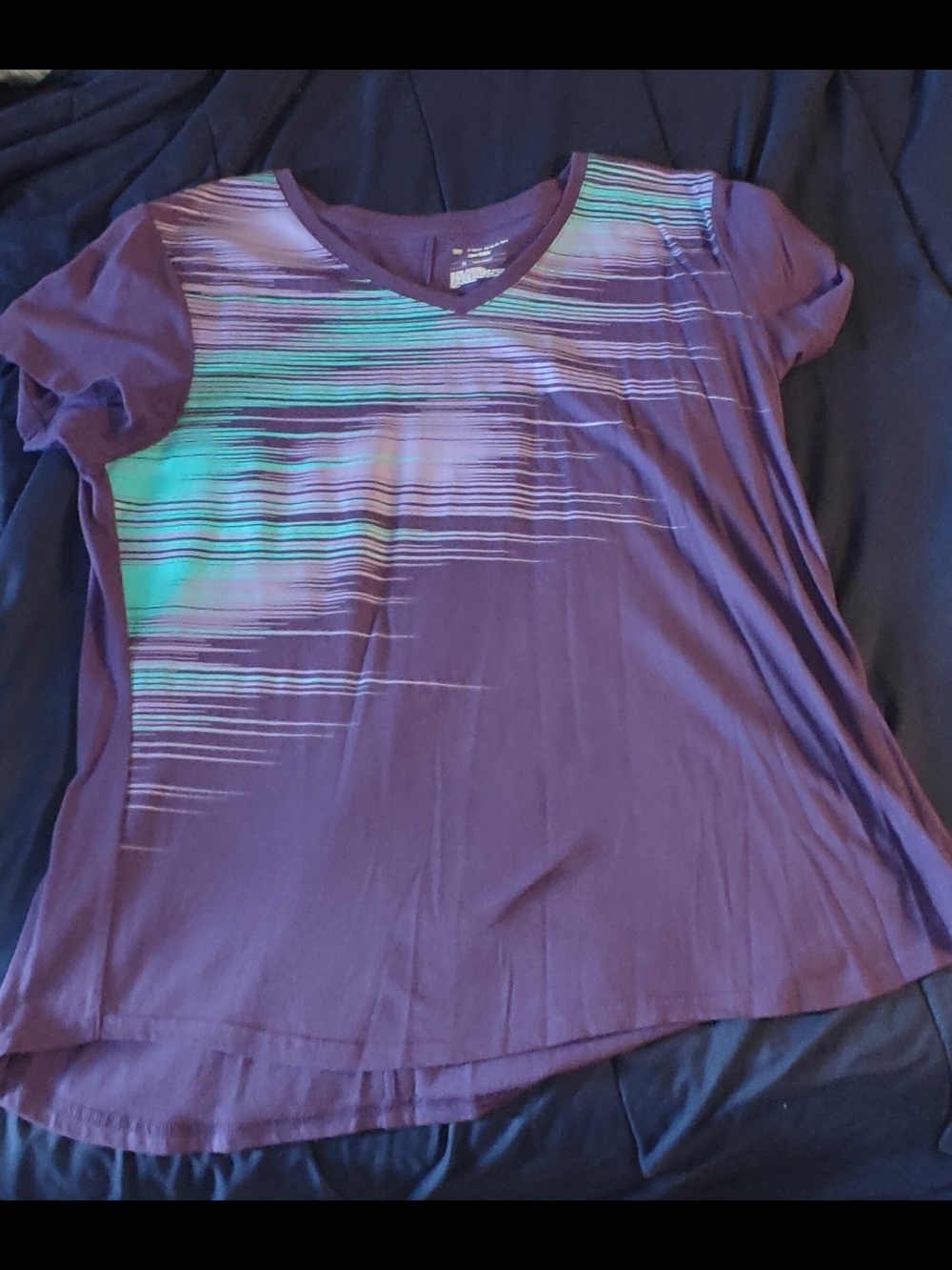 Tek Gear Peach and Purple Women's  Short Sleeve Tees Size XL - Picture 3 of 5